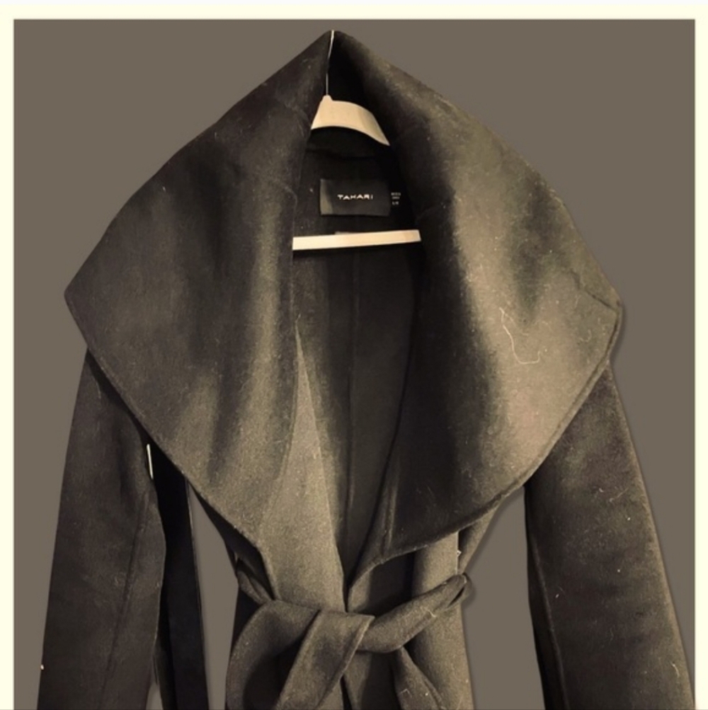 Tahari Gray Wool Blend Fabric